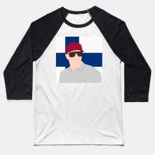 Kimi Raikkonen Face Art - Flag Edition Baseball T-Shirt